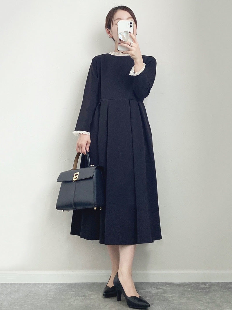 チュールタックワンピース｜小柄女性のセレモニー服Grand Series｜designed with man