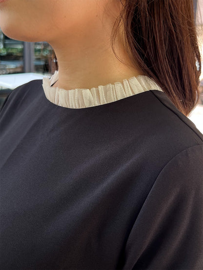 チュールタックワンピース｜小柄女性のセレモニー服Grand Series｜designed with man