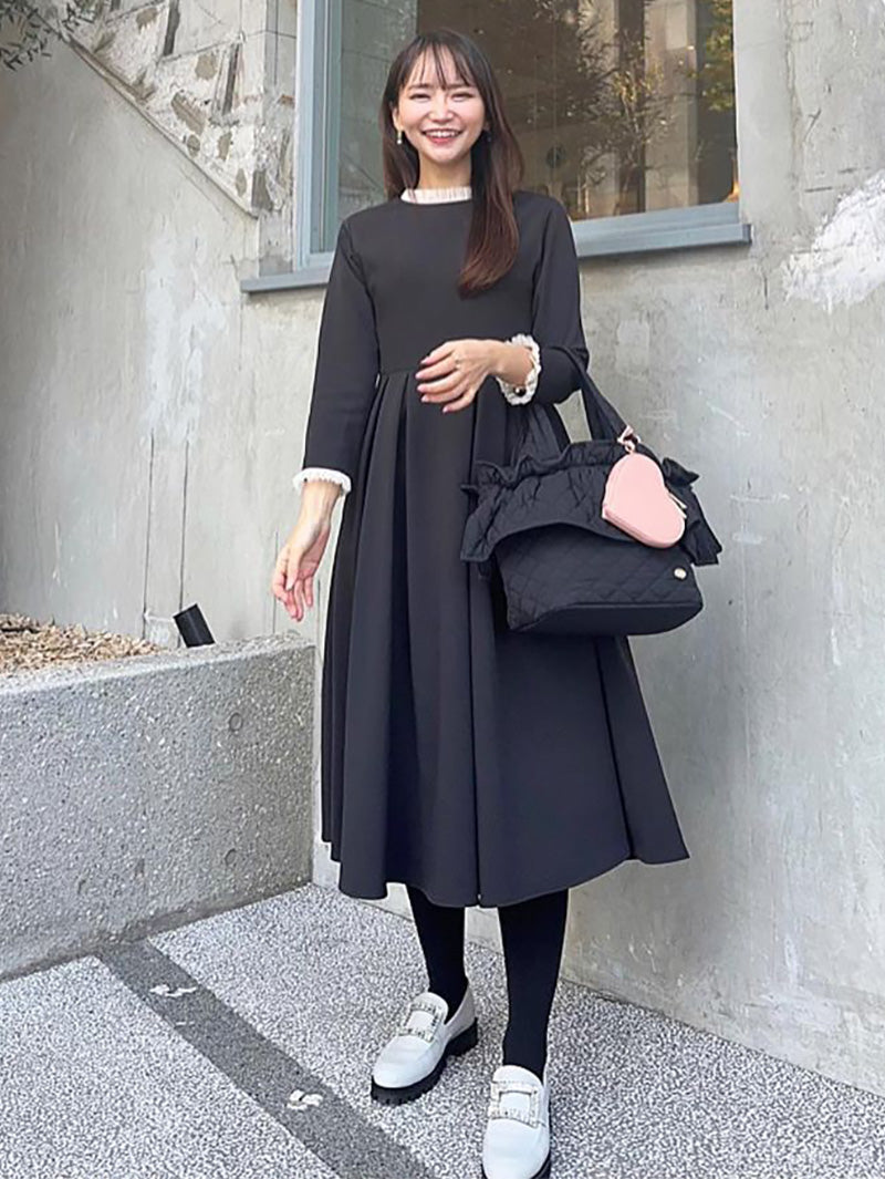 チュールタックワンピース｜小柄女性のセレモニー服Grand Series｜designed with man