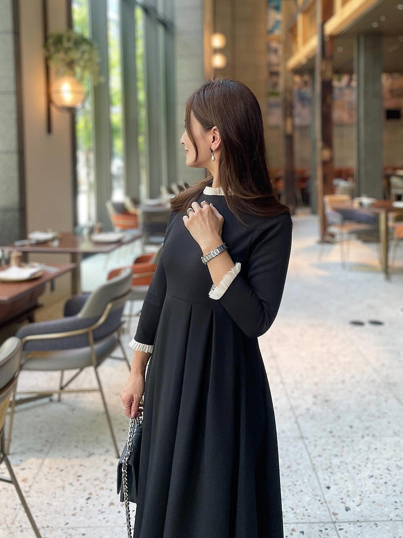 チュールタックワンピース｜小柄女性のセレモニー服Grand Series｜designed with man