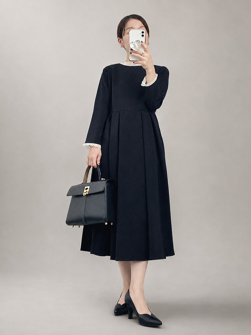チュールタックワンピース｜小柄女性のセレモニー服Grand Series｜designed with man