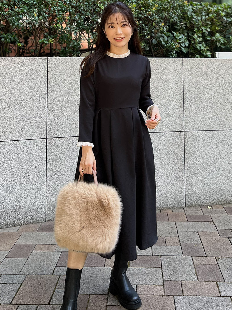 チュールタックワンピース｜小柄女性のセレモニー服Grand Series｜designed with man