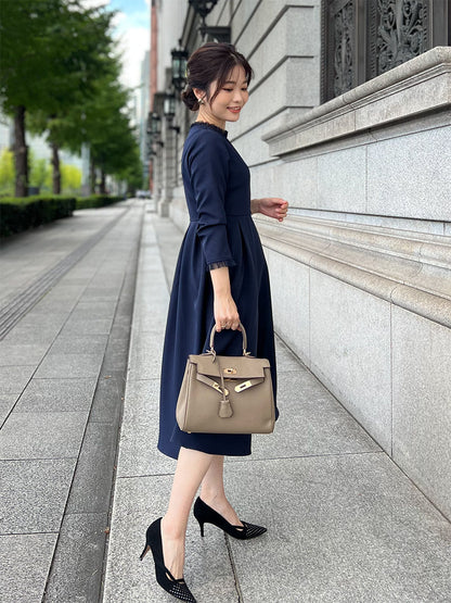 チュールタックワンピース｜小柄女性のセレモニー服Grand Series｜designed with man