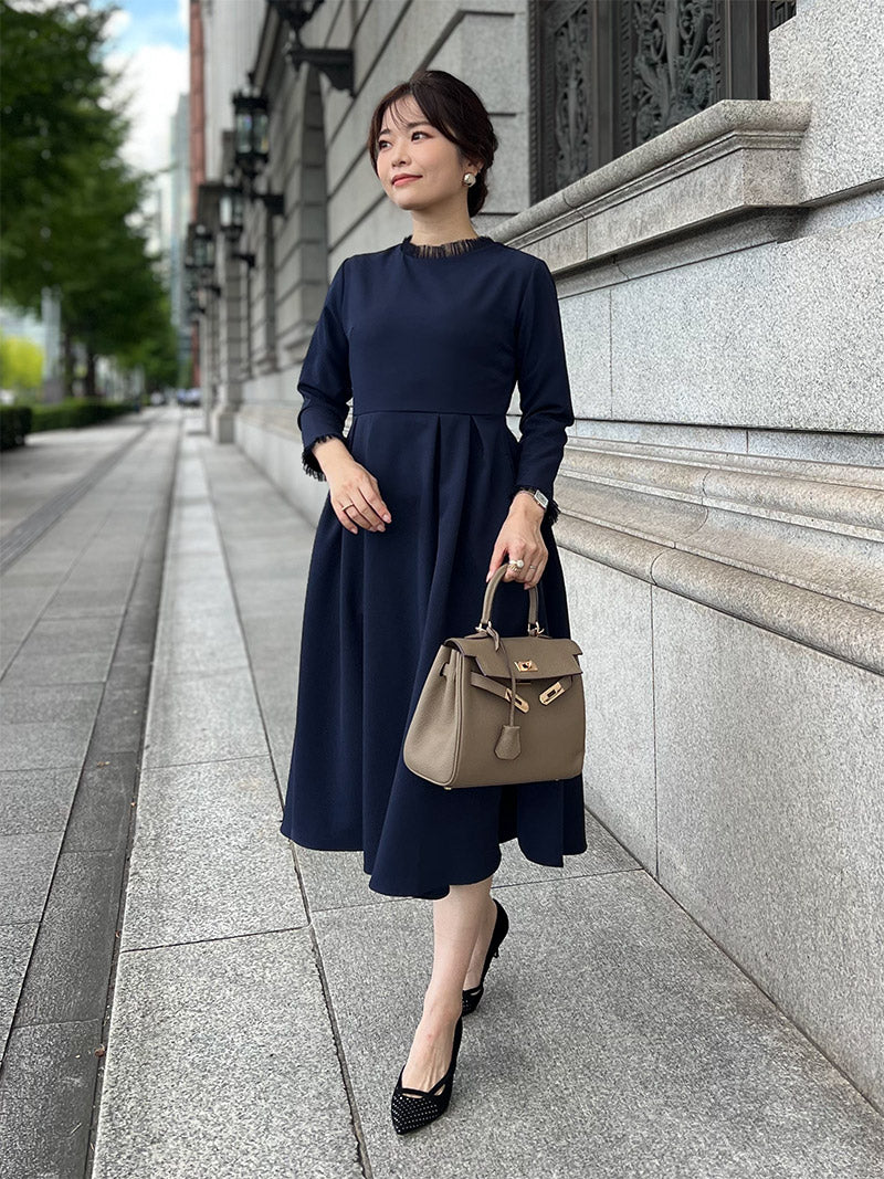 チュールタックワンピース｜小柄女性のセレモニー服Grand Series｜designed with man