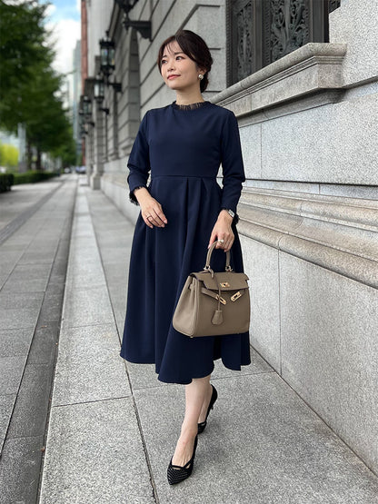 チュールタックワンピース｜小柄女性のセレモニー服Grand Series｜designed with man