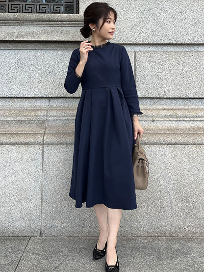 チュールタックワンピース｜小柄女性のセレモニー服Grand Series｜designed with man