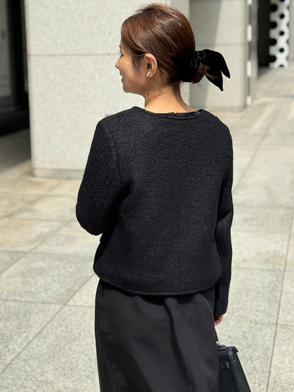 [予約 Sサイズ登場]ブークレーボタンジャケット｜小柄女性のセレモニー服Grand Series