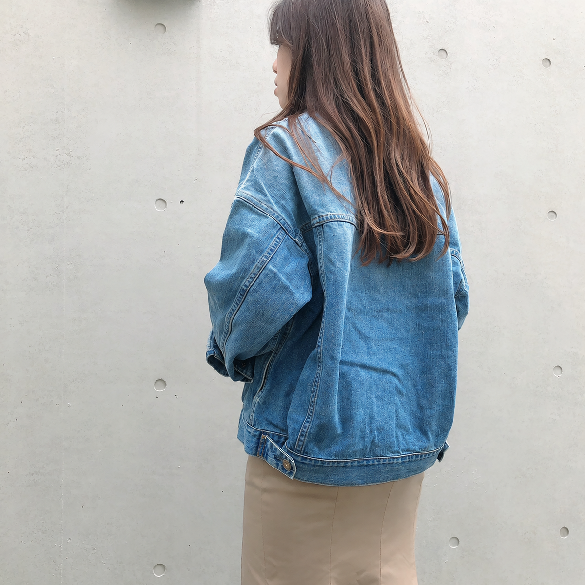 【小柄女性専用設計】デニムジャケット（衿あり）