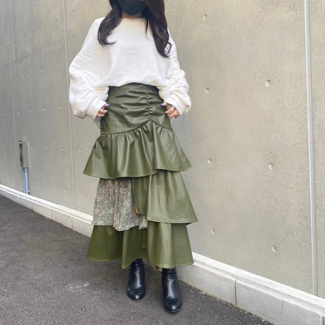 ペイズリーティアードスカート