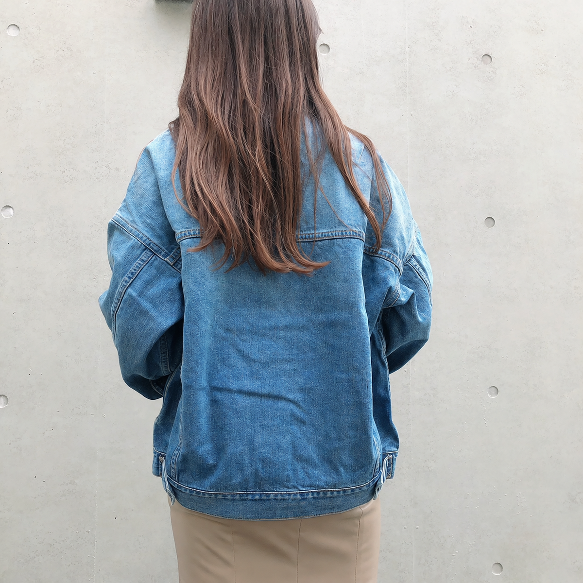【小柄女性専用設計】デニムジャケット（衿あり）